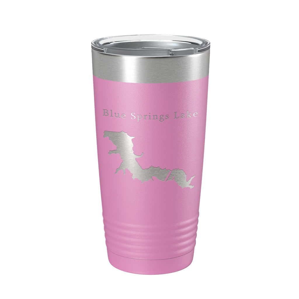 Blue Springs Lake Map Tumbler Travel Mug Insulated Laser Engraved Coffee Cup Missouri 20 oz