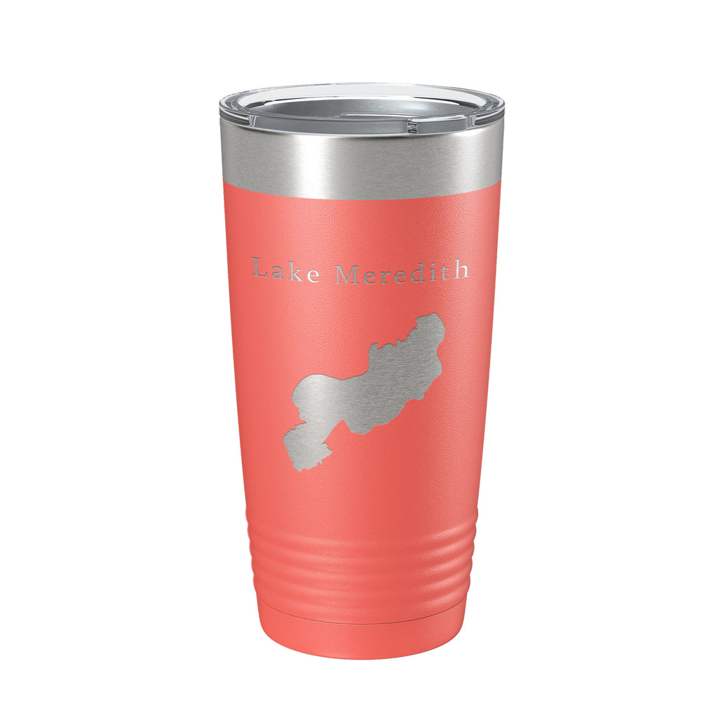 Lake Meredith Map Tumbler Travel Mug Insulated Laser Engraved Coffee Cup Colorado 20 oz
