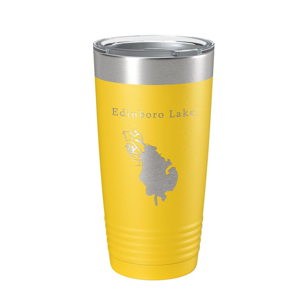 Edinboro Lake Map Tumbler Travel Mug Insulated Laser Engraved Coffee Cup Pennsylvania 20 oz
