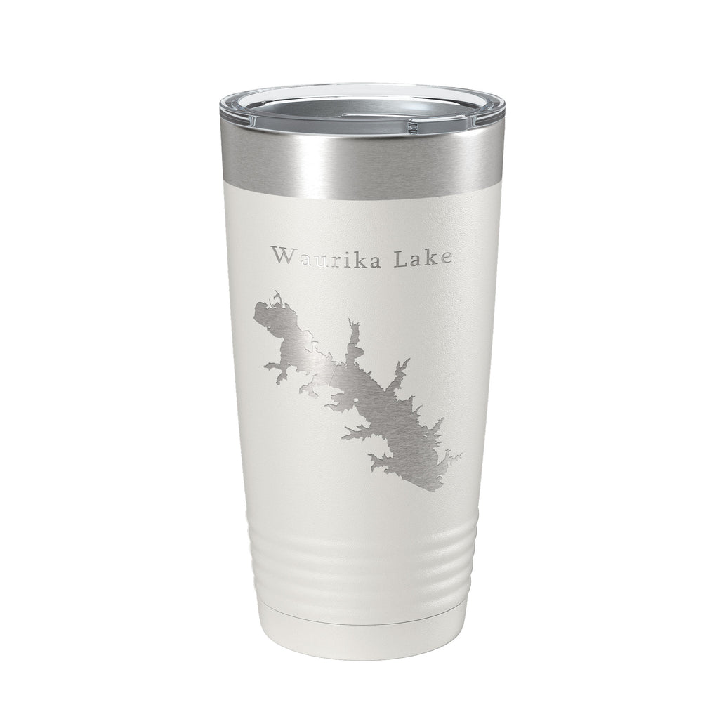 Waurika Lake Map Tumbler Travel Mug Insulated Laser Engraved Coffee Cup Oklahoma 20 oz