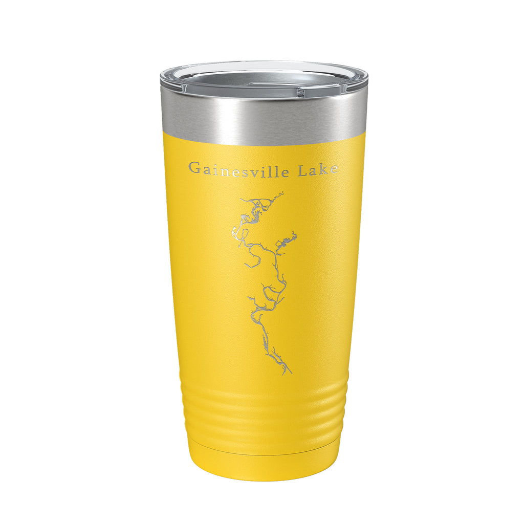 Gainesville Lake Map Tumbler Travel Mug Insulated Laser Engraved Coffee Cup Alabama 20 oz