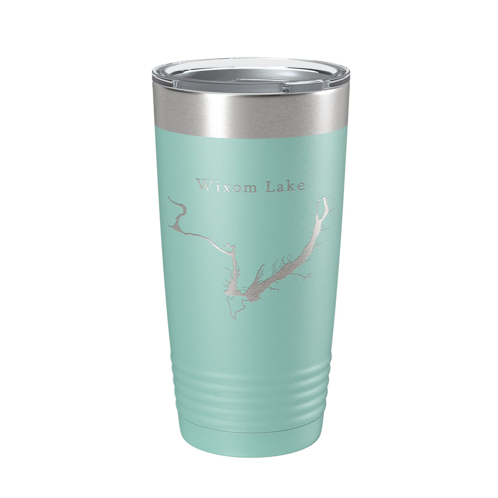 Wixom Lake Tittabawassee Map Tumbler Travel Mug Insulated Laser Engraved Coffee Cup Michigan 20 oz