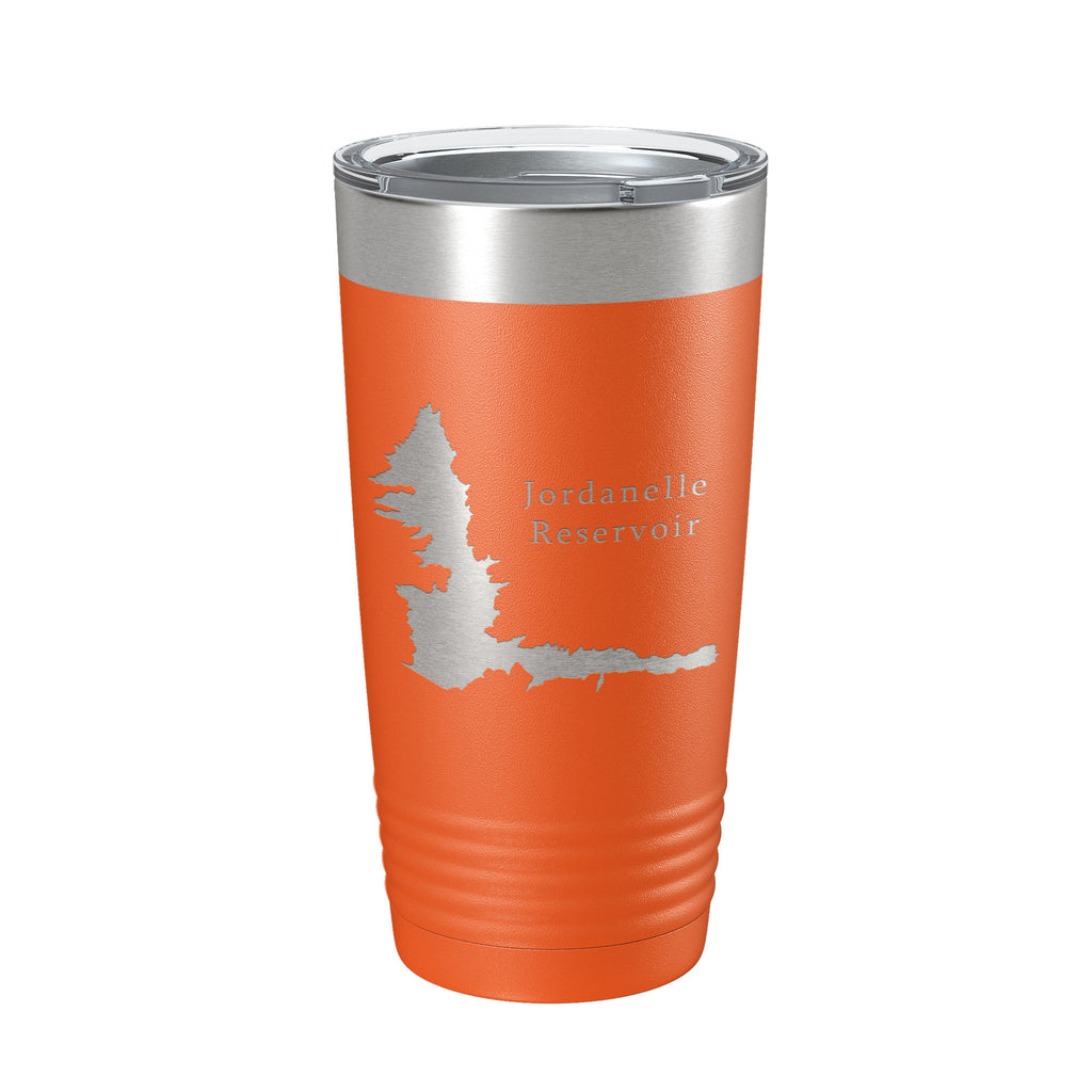 Jordanelle Reservoir Tumbler Lake Map Travel Mug Insulated Laser Engraved Coffee Cup Utah 20 oz