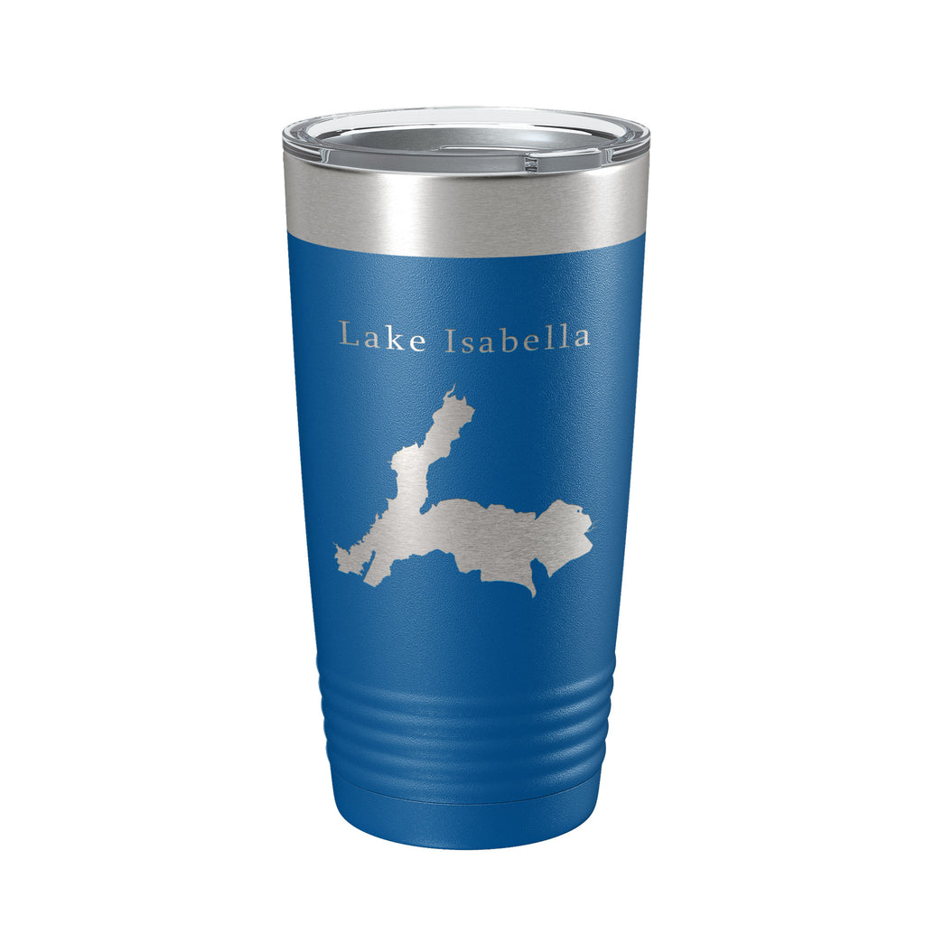 Lake Isabella Map Tumbler Travel Mug Insulated Laser Engraved Coffee Cup California 20 oz