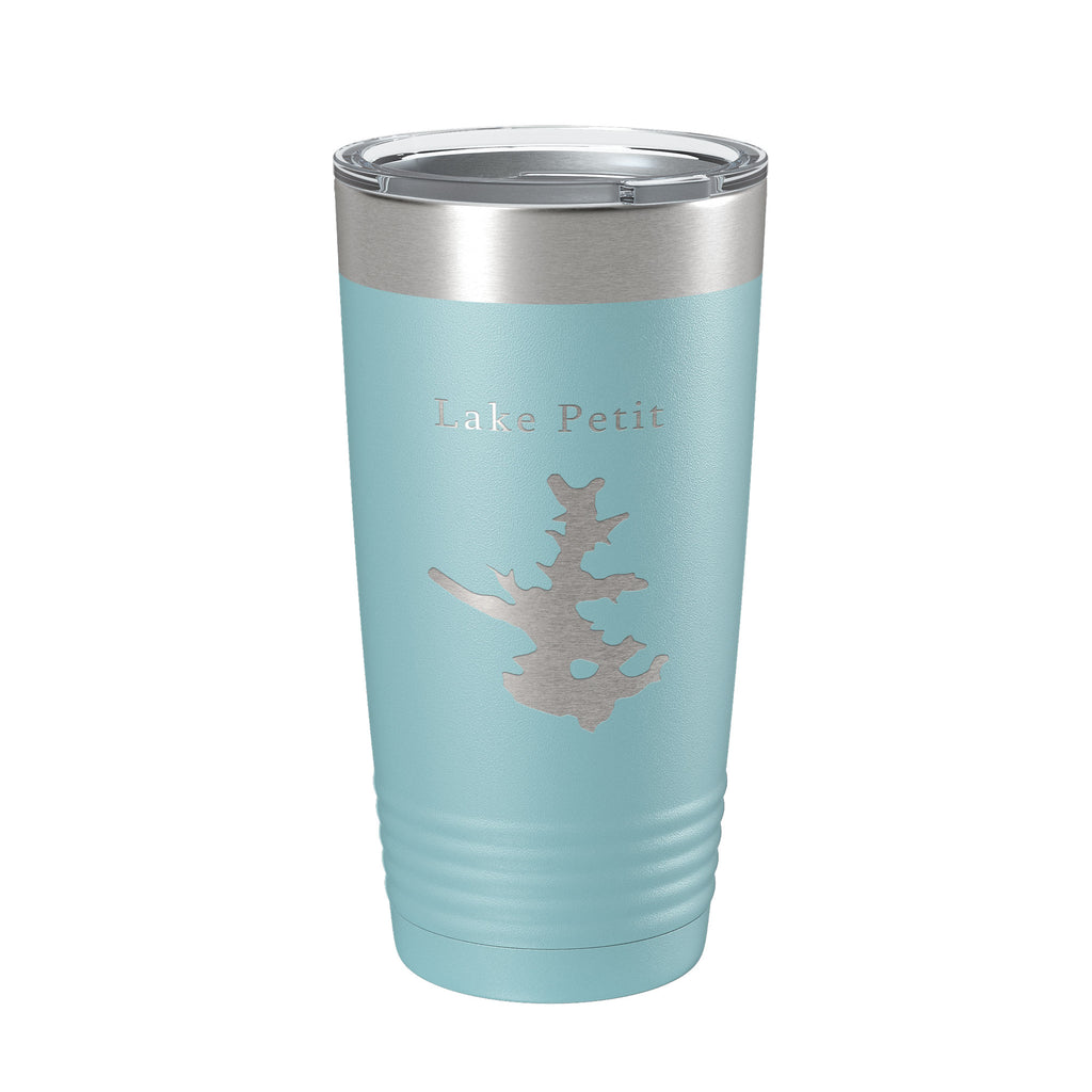 Lake Petit Map Tumbler Travel Mug Insulated Laser Engraved Coffee Cup Georgia 20 oz