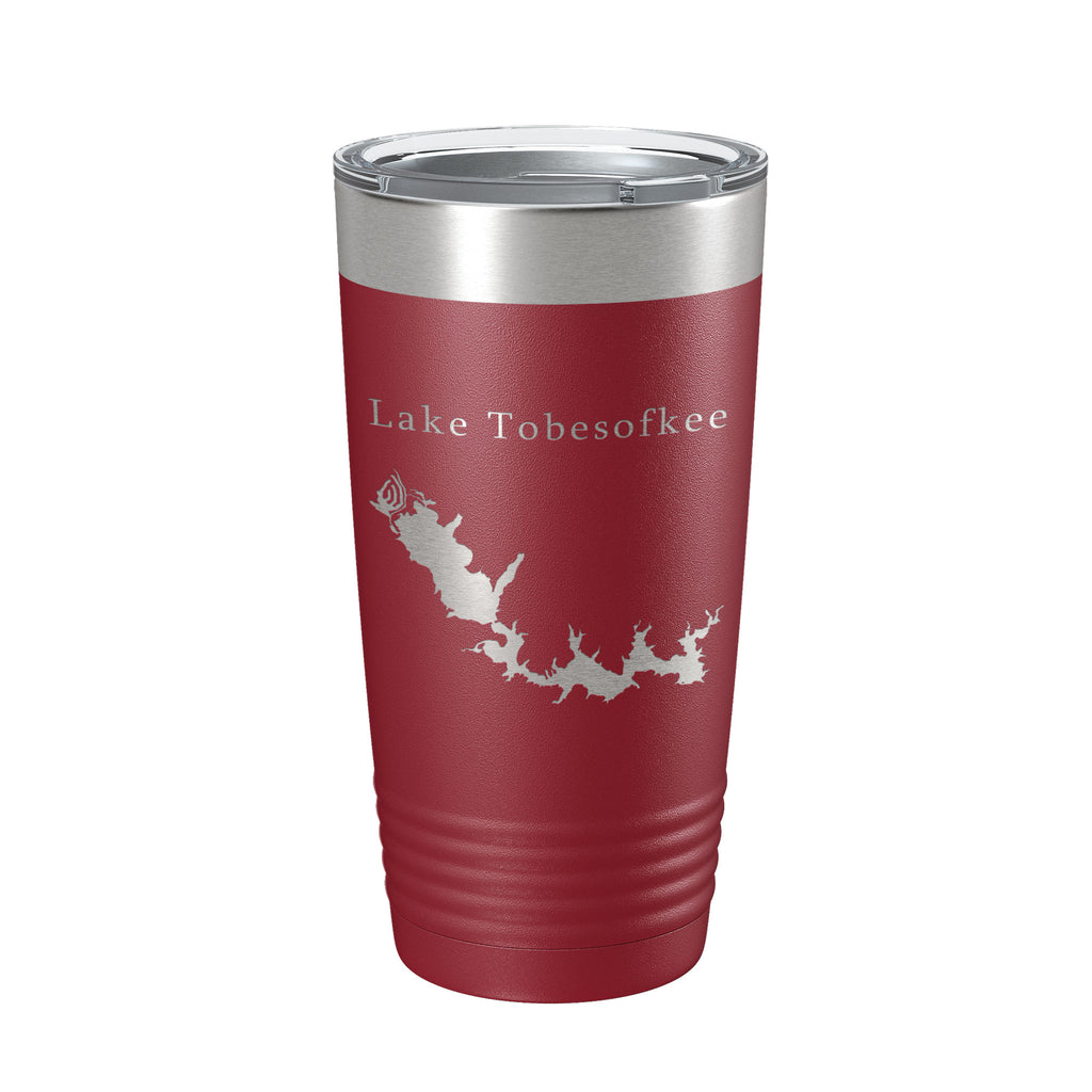 Lake Tobesofkee Map Tumbler Travel Mug Insulated Laser Engraved Coffee Cup Macon Georgia 20 oz