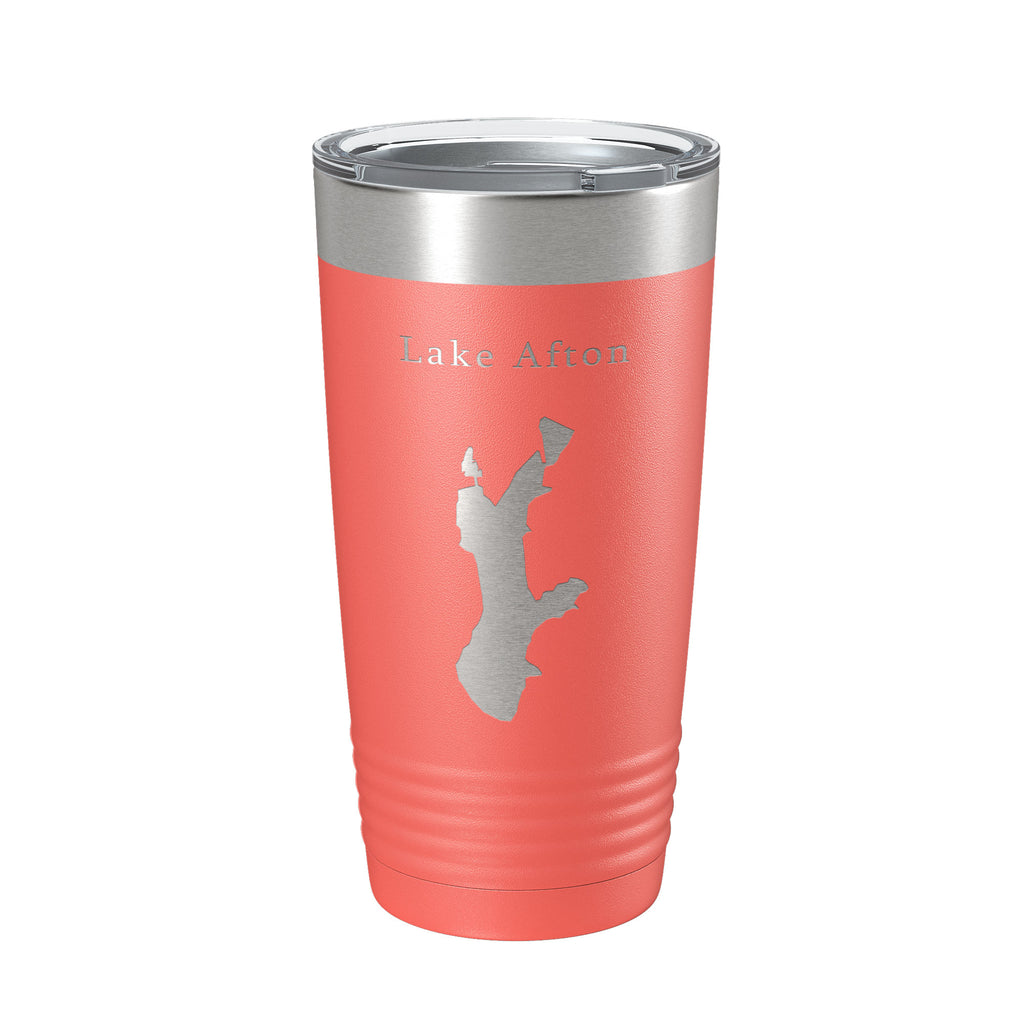 Lake Afton Map Tumbler Travel Mug Insulated Laser Engraved Coffee Cup Kansas 20 oz