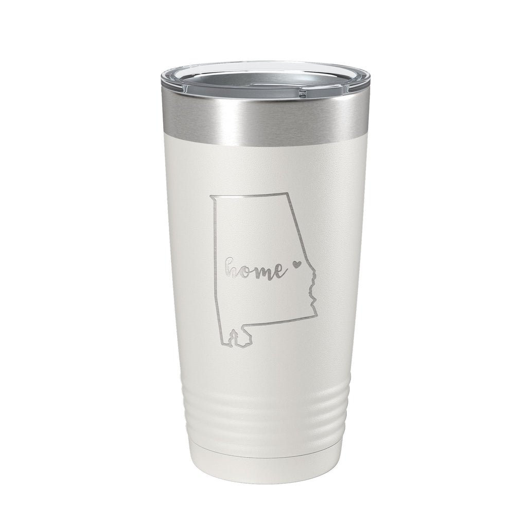 Alabama Tumbler Home State Travel Mug Insulated Laser Engraved Map Coffee Cup 20 oz Light Blue