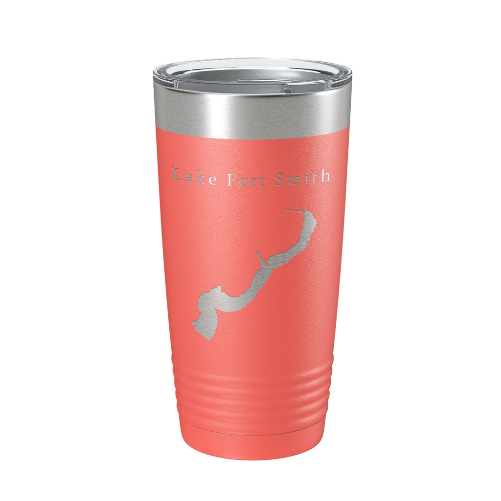 Lake Fort Smith Map Tumbler Travel Mug Insulated Laser Engraved Coffee Cup Arkansas 20 oz
