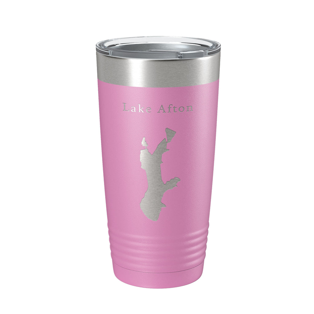 Lake Afton Map Tumbler Travel Mug Insulated Laser Engraved Coffee Cup Kansas 20 oz
