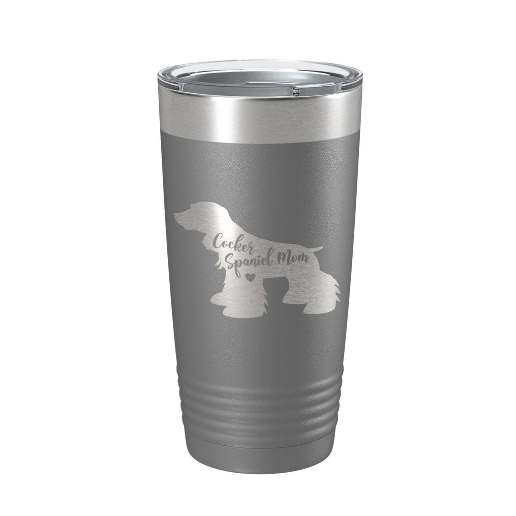 Cocker Spaniel Mom Tumbler Dog Travel Mug Gift Insulated Laser Engraved Coffee Cup 20 oz