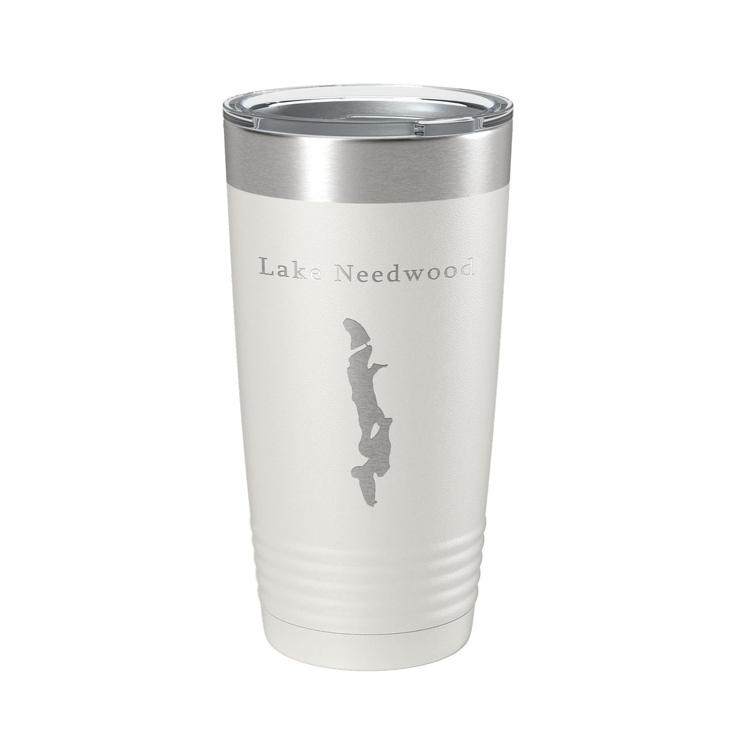 Lake Needwood Map Tumbler Travel Mug Insulated Laser Engraved Coffee Cup Maryland 20 oz