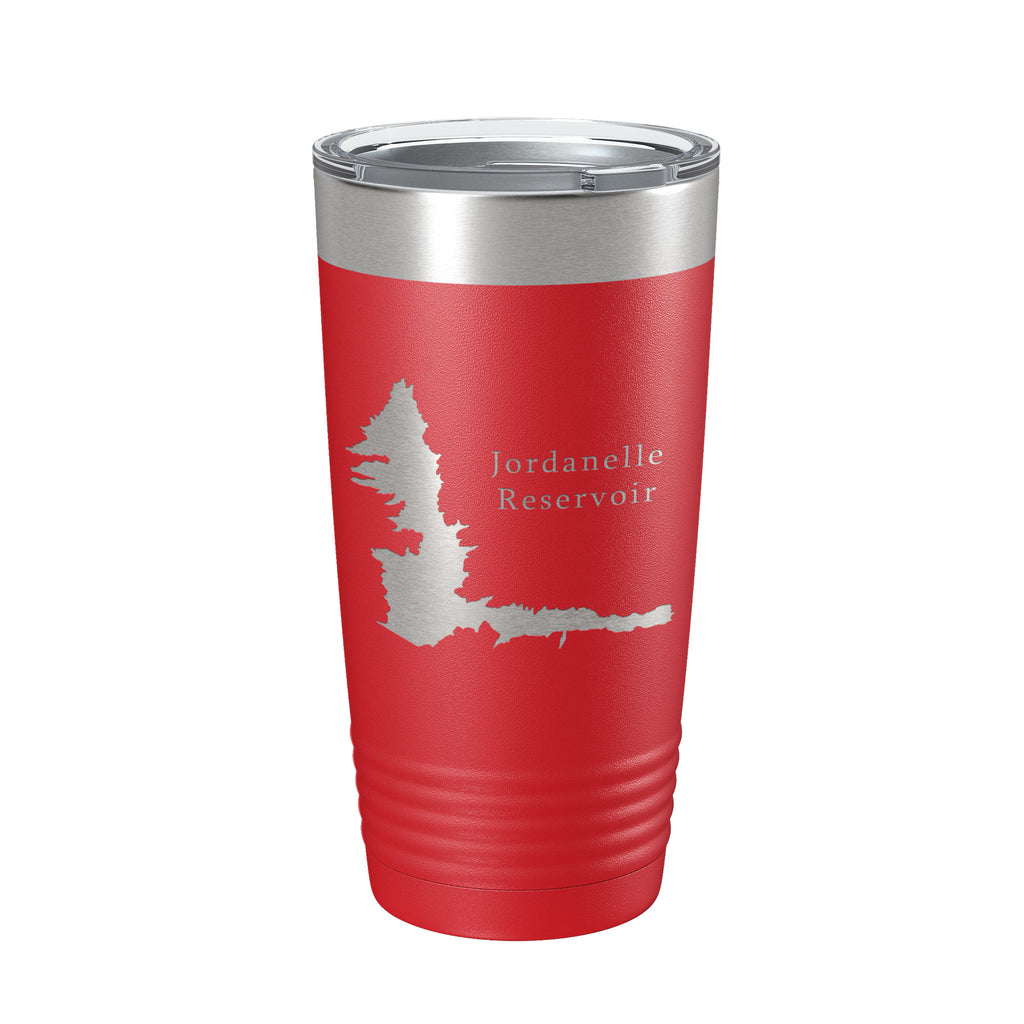 Jordanelle Reservoir Tumbler Lake Map Travel Mug Insulated Laser Engraved Coffee Cup Utah 20 oz