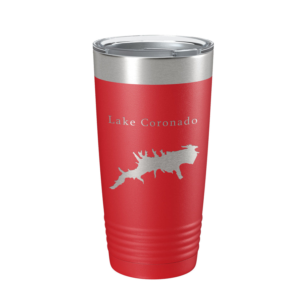 Lake Coronado Map Tumbler Travel Mug Insulated Laser Engraved Coffee Cup Hot Springs Village Arkansas 20 oz