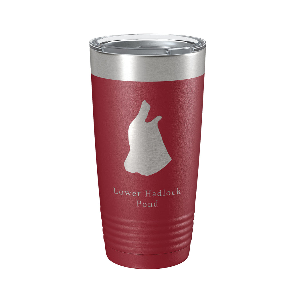 Lower Hadlock Pond Tumbler Lake Map Travel Mug Insulated Laser Engraved Coffee Cup Acadia Maine 20 oz