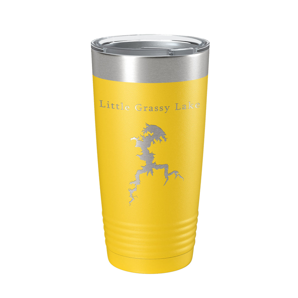 Little Grassy Lake Map Tumbler Travel Mug Insulated Laser Engraved Coffee Cup Illinois 20 oz