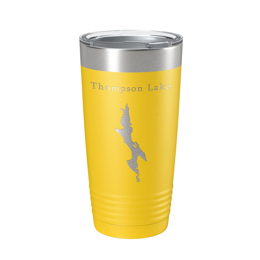 Thompson Lake Map Tumbler Travel Mug Insulated Laser Engraved Coffee Cup Maine 20 oz