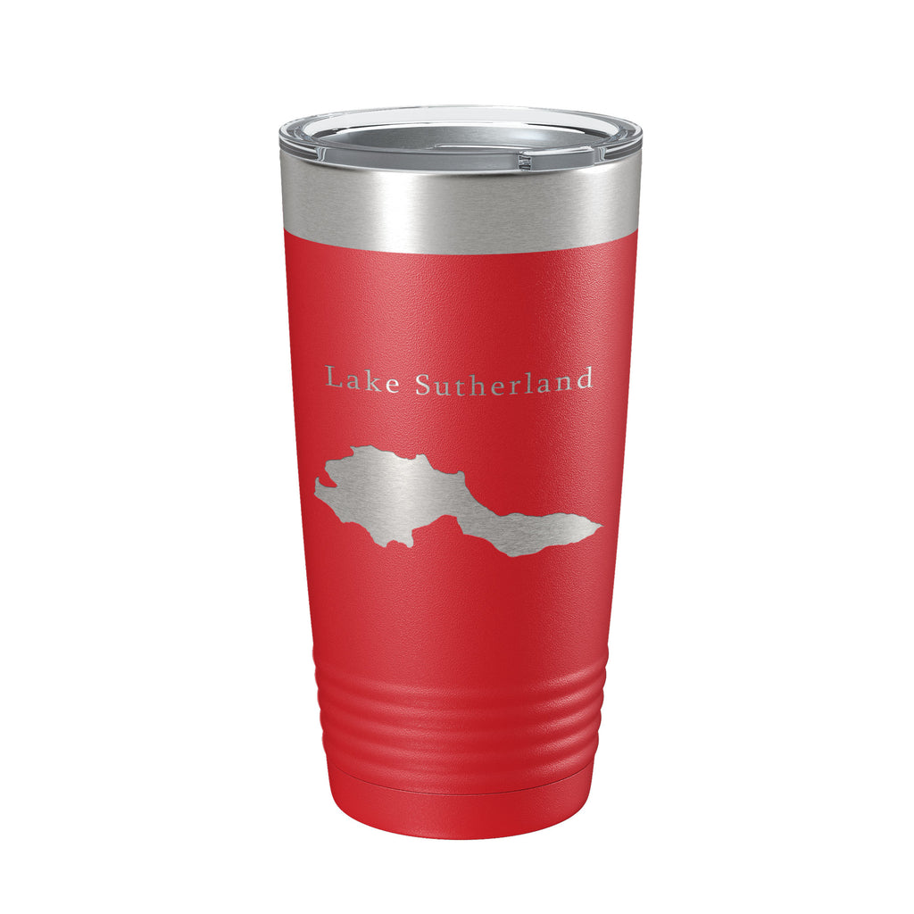 Lake Sutherland Map Tumbler Travel Mug Insulated Laser Engraved Coffee Cup Washington 20 oz