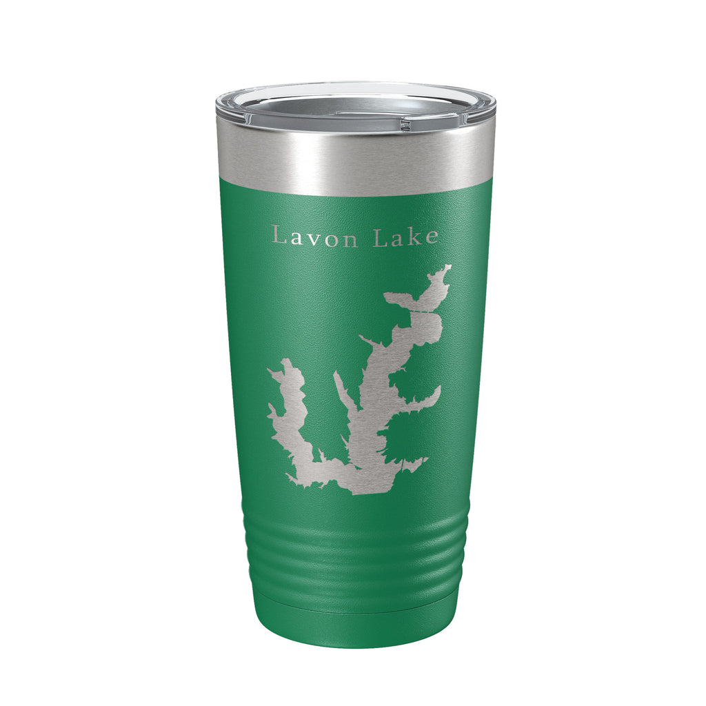 Lavon Lake Map Tumbler Travel Mug Insulated Laser Engraved Coffee Cup Texas 20 oz