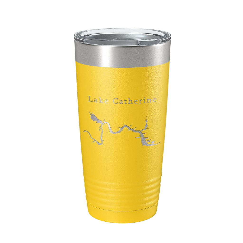 Lake Catherine Map Tumbler Travel Mug Insulated Laser Engraved Coffee Cup Arkansas 20 oz