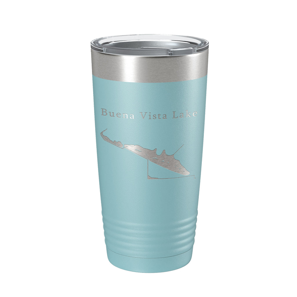 Buena Vista Lake Map Tumbler Travel Mug Insulated Laser Engraved Coffee Cup California 20 oz