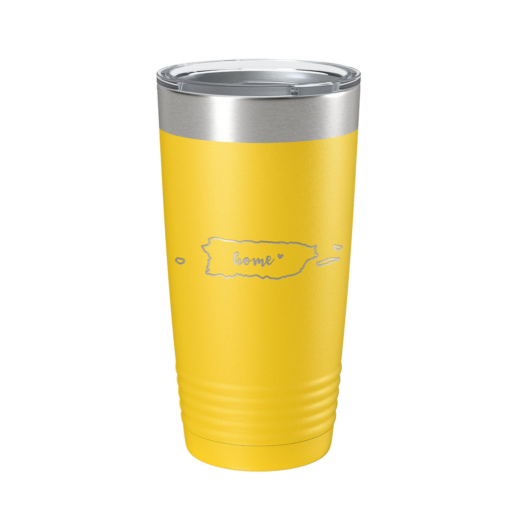 Puerto Rico Tumbler Home State Travel Mug Insulated Laser Engraved Map Coffee Cup 20 oz