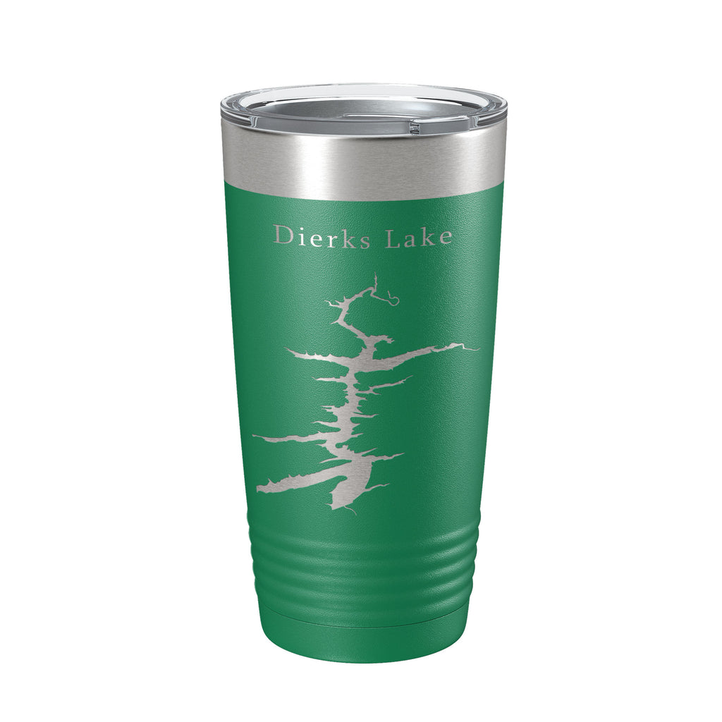 Dierks Lake Map Tumbler Travel Mug Insulated Laser Engraved Coffee Cup Arkansas 20 oz