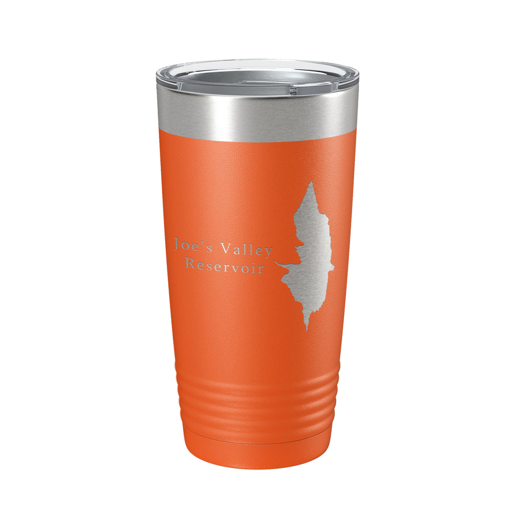 Joe's Valley Reservoir Tumbler Lake Map Travel Mug Insulated Laser Engraved Coffee Cup Utah 20 oz