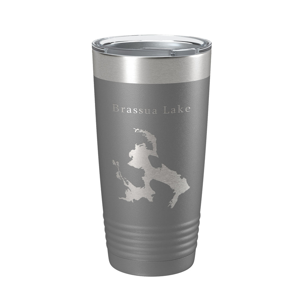 Brassua Lake Map Tumbler Travel Mug Insulated Laser Engraved Coffee Cup Maine Moose River 20 oz