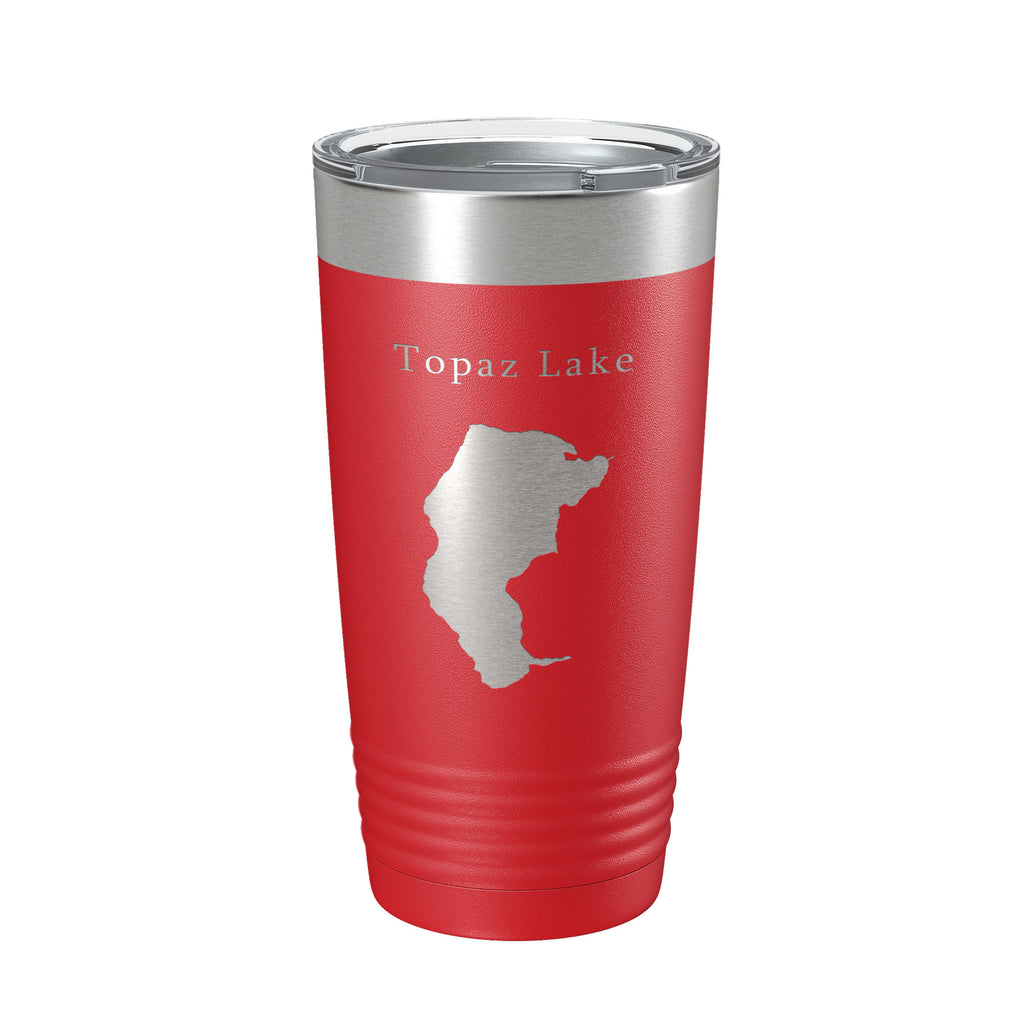 Topaz Lake Map Tumbler Travel Mug Insulated Laser Engraved Coffee Cup California Nevada 20 oz