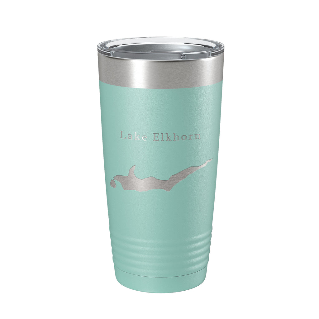 Lake Elkhorn Map Tumbler Travel Mug Insulated Laser Engraved Coffee Cup Maryland 20 oz