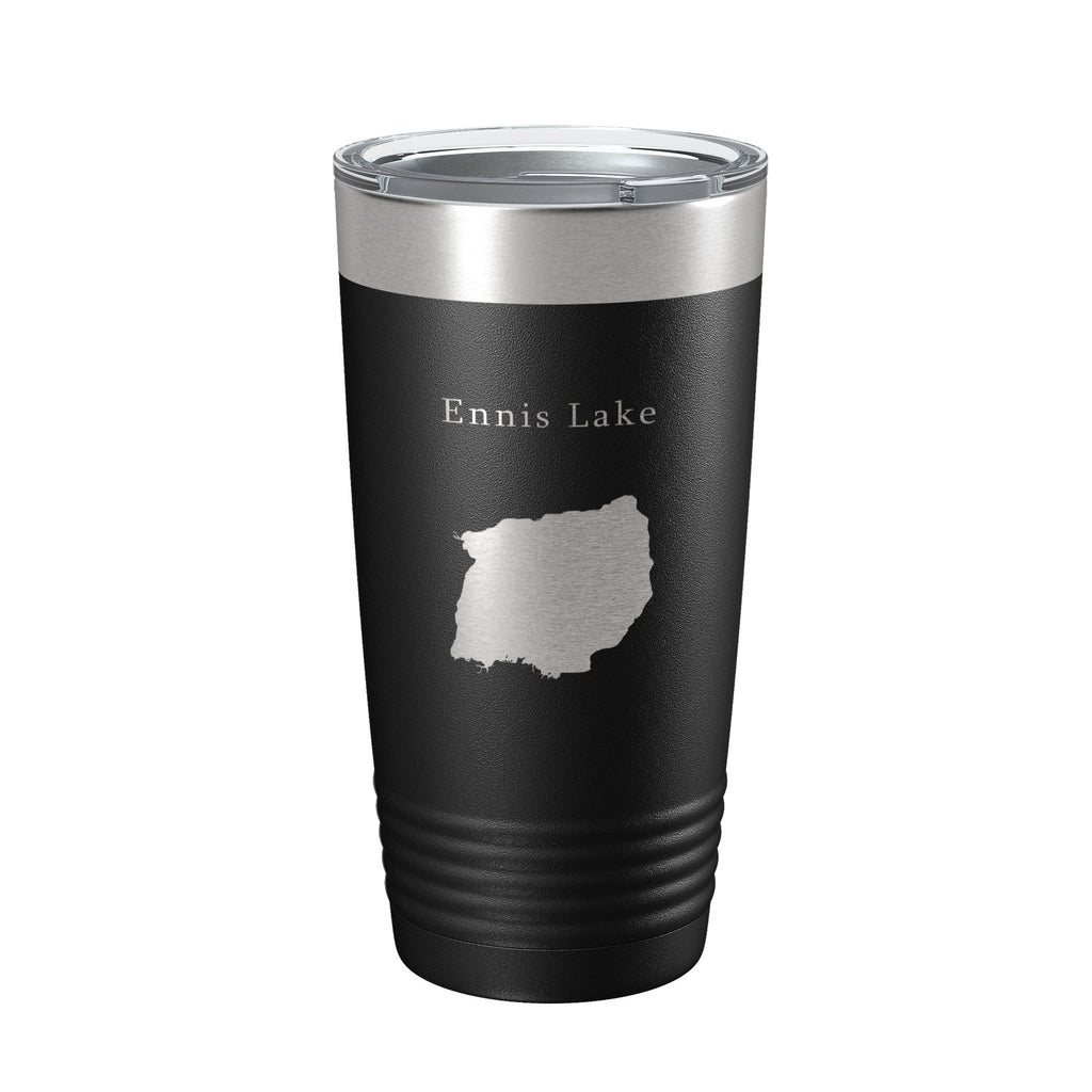 Ennis Lake Map Tumbler Travel Mug Insulated Laser Engraved Coffee Cup Montana 20 oz