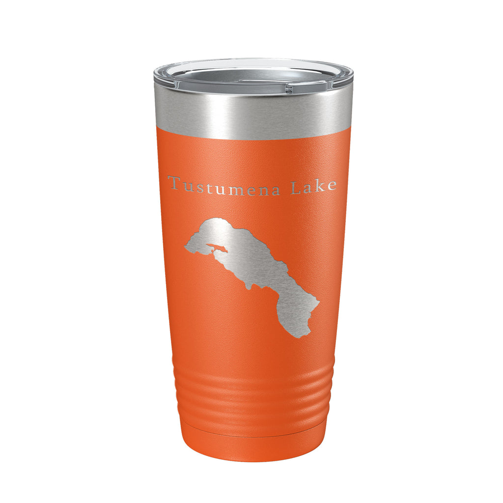 Tustumena Lake Map Tumbler Travel Mug Insulated Laser Engraved Coffee Cup Alaska 20 oz