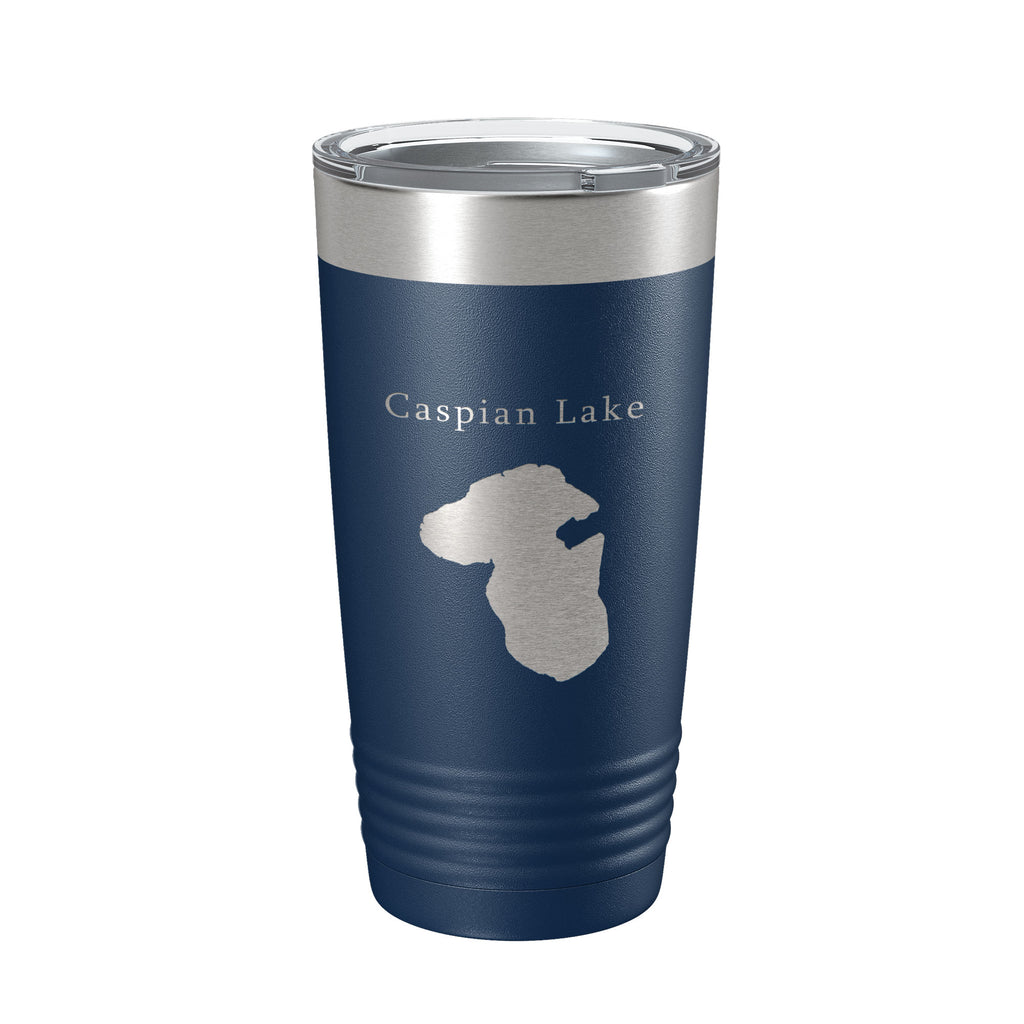 Caspian Lake Map Tumbler Travel Mug Insulated Laser Engraved Coffee Cup Vermont 20 oz