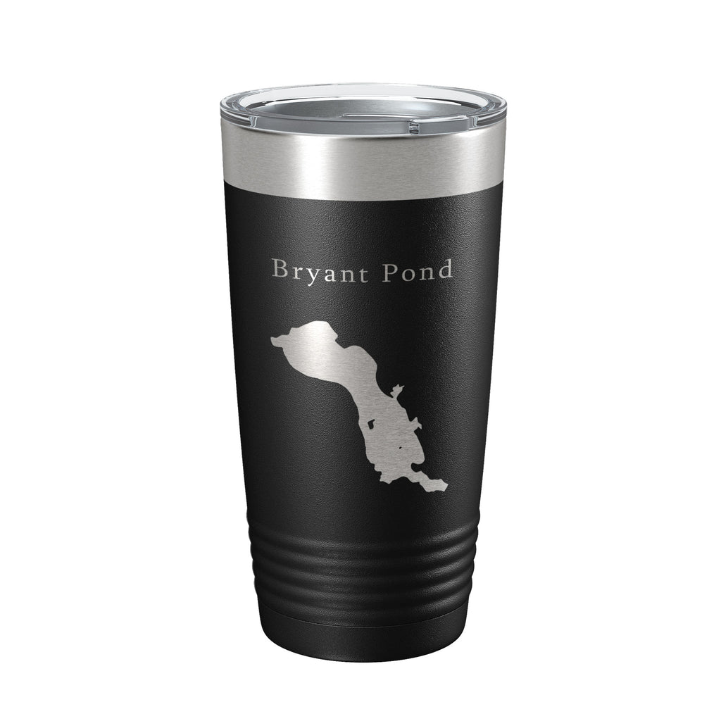 Bryant Pond Lake Christopher Map Tumbler Travel Mug Insulated Laser Engraved Coffee Cup Maine 20 oz