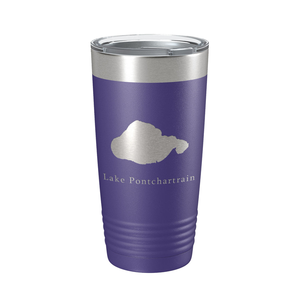 Lake Pontchartrain Map Tumbler Travel Mug Insulated Laser Engraved Coffee Cup New Orleans, Louisiana 20 oz