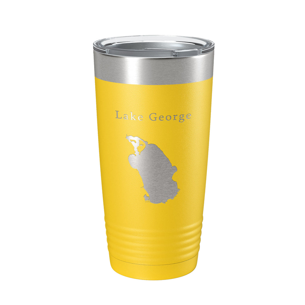 Lake George Map Tumbler Travel Mug Insulated Laser Engraved Coffee Cup Florida 20 oz