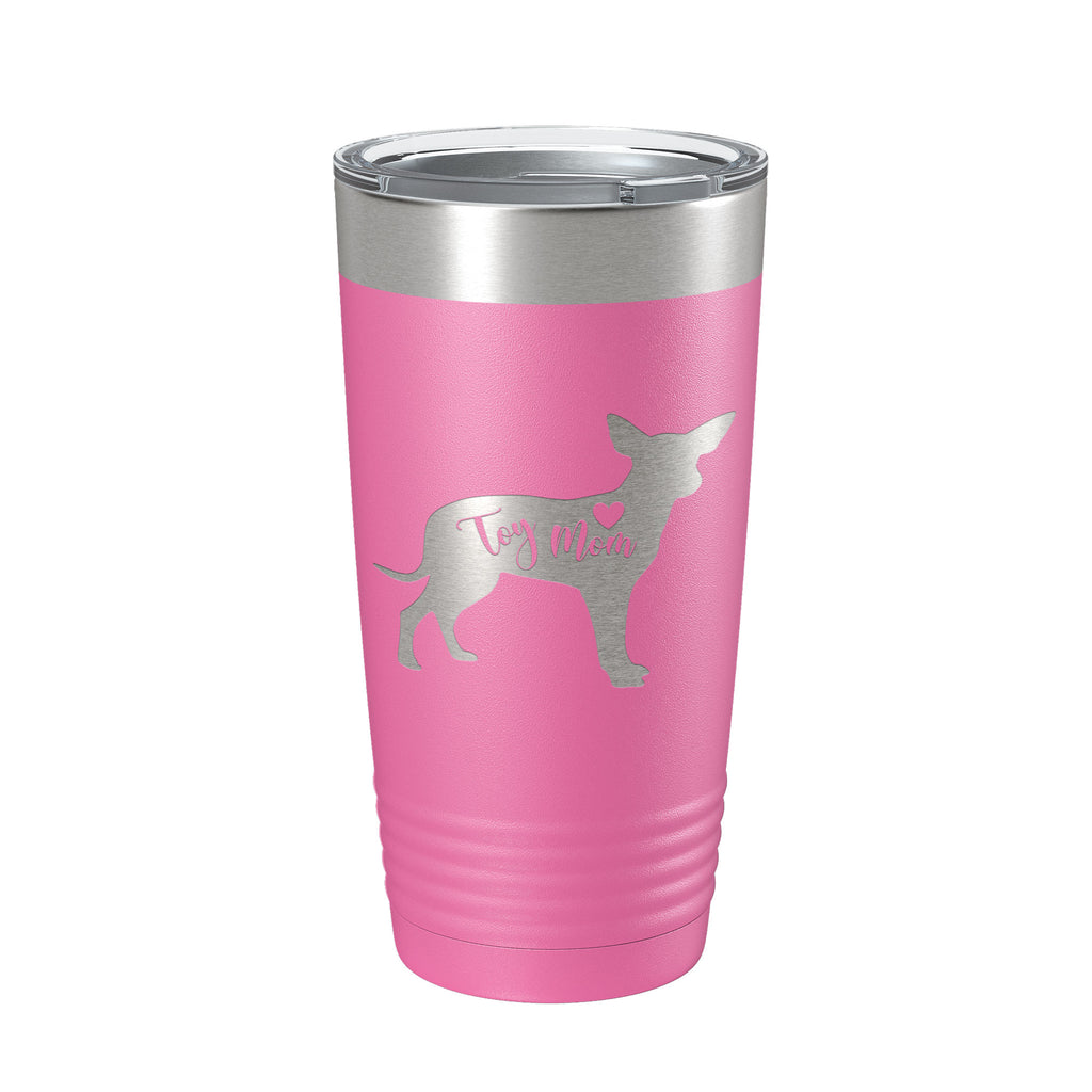 Toy Mom Tumbler Dog Travel Mug Gift Insulated Laser Engraved Coffee Cup 20 oz