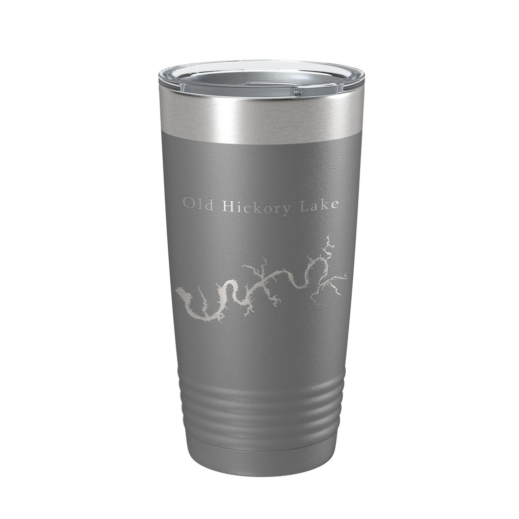 Old Hickory Lake Map Tumbler Travel Mug Insulated Laser Engraved Coffee Cup Tennessee 20 oz