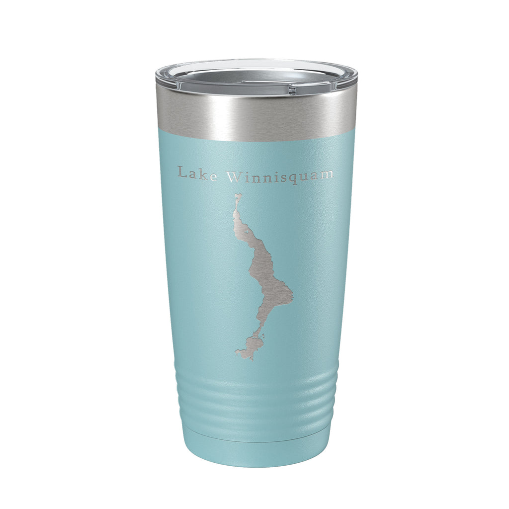 Lake Winnisquam Map Tumbler Travel Mug Insulated Laser Engraved Coffee Cup Laconia New Hampshire 20 oz