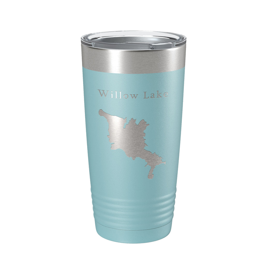 Willow Creek Lake Map Tumbler Travel Mug Insulated Laser Engraved Coffee Cup Arizona 20 oz