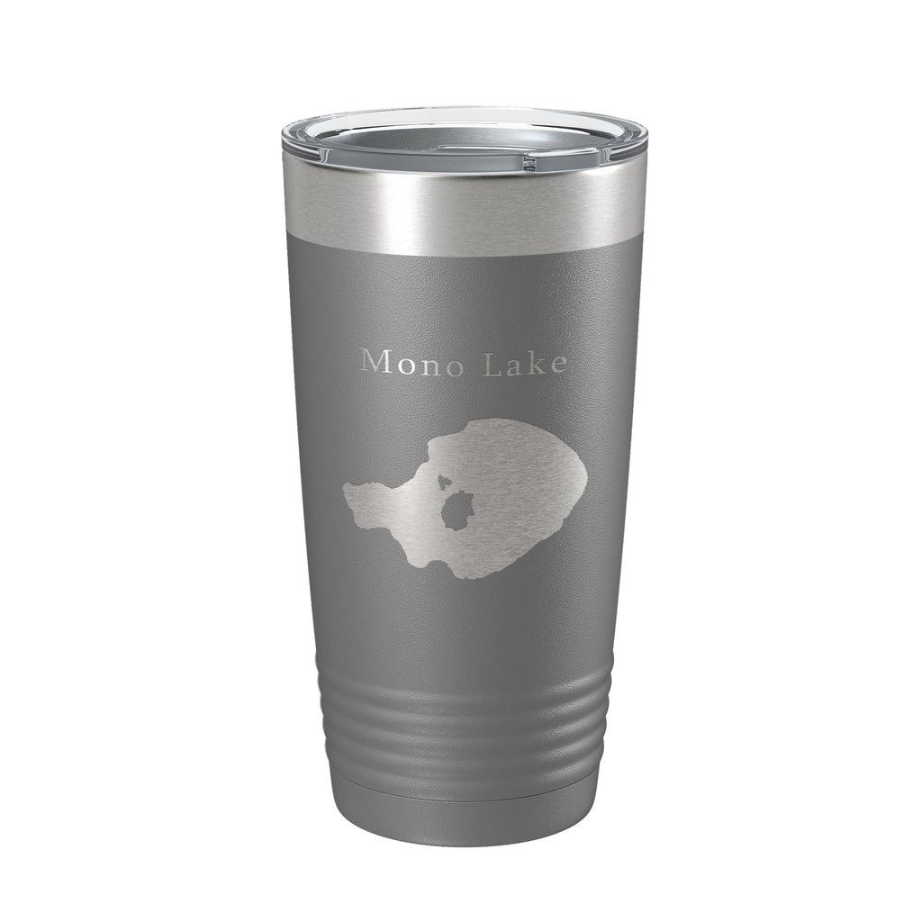Mono Lake Map Tumbler Travel Mug Insulated Laser Engraved Coffee Cup California 20 oz