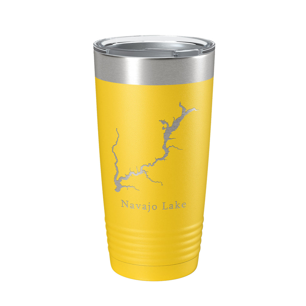 Navajo Lake Map Tumbler Travel Mug Insulated Laser Engraved Coffee Cup New Mexico Colorado 20 oz