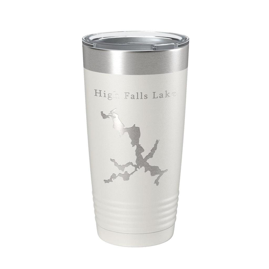 High Falls Lake Map Tumbler Travel Mug Insulated Laser Engraved Coffee Cup Georgia 20 oz