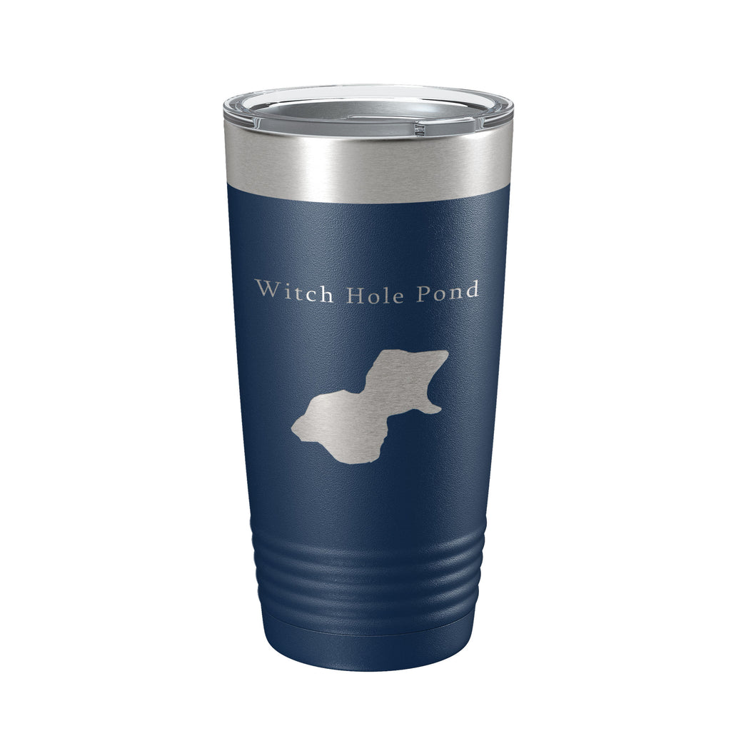 Witch Hole Pond Tumbler Lake Map Travel Mug Insulated Laser Engraved Coffee Cup Acadia Maine 20 oz