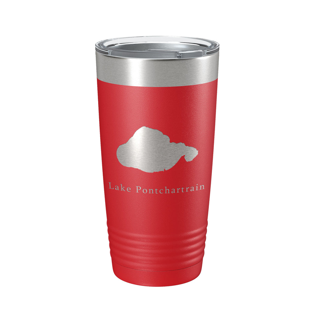 Lake Pontchartrain Map Tumbler Travel Mug Insulated Laser Engraved Coffee Cup New Orleans, Louisiana 20 oz