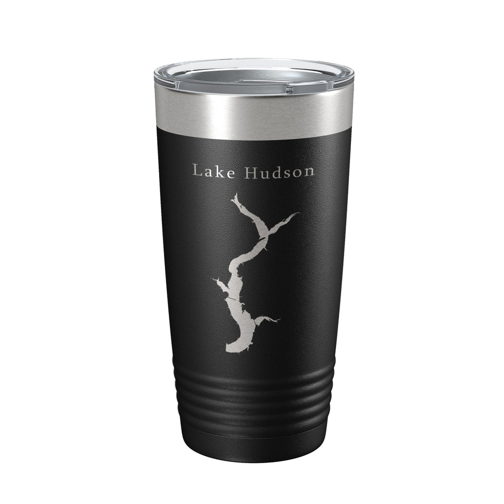 Lake Hudson Map Tumbler Travel Mug Insulated Laser Engraved Coffee Cup Oklahoma 20 oz