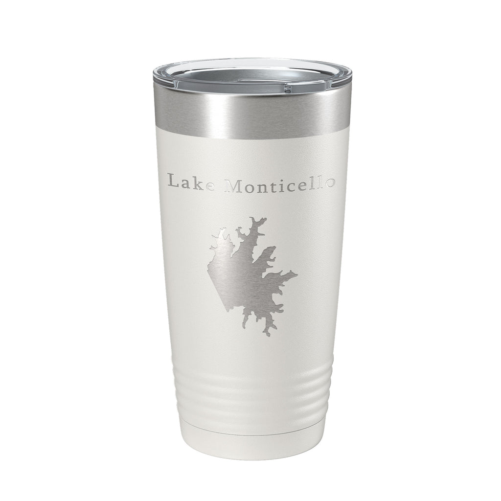 Lake Monticello Map Tumbler Travel Mug Insulated Laser Engraved Coffee Cup Arkansas 20 oz