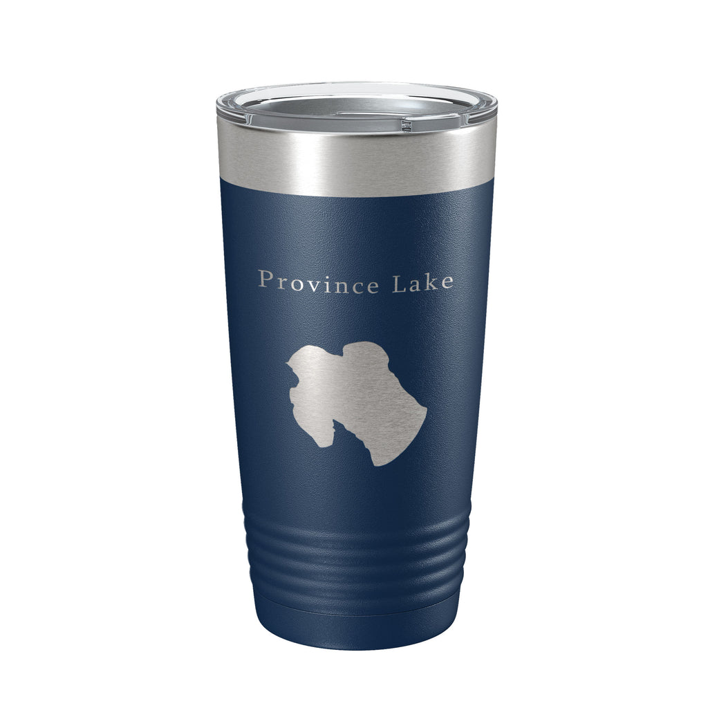 Province Lake Map Tumbler Travel Mug Insulated Laser Engraved Coffee Cup Maine 20 oz