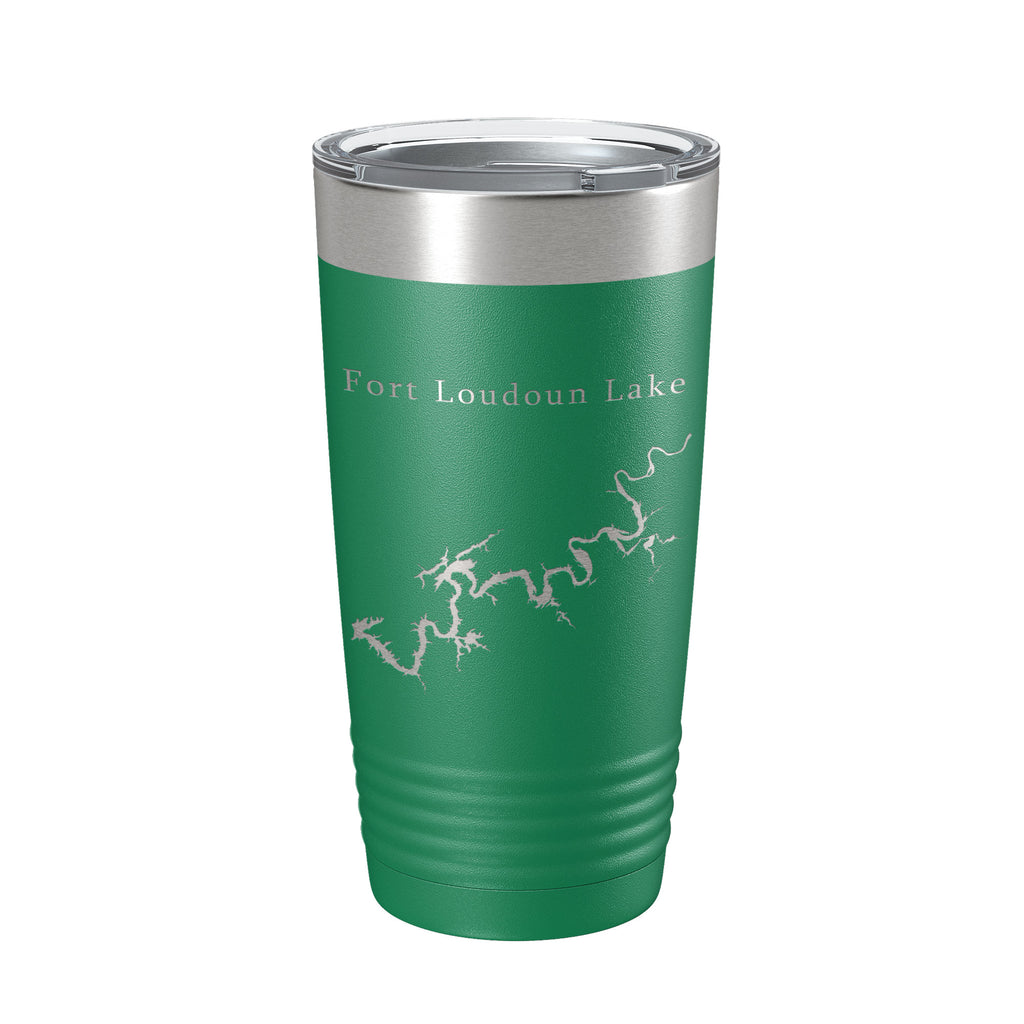 Fort Loudoun Lake Map Tumbler Travel Mug Insulated Laser Engraved Coffee Cup Tennessee 20 oz